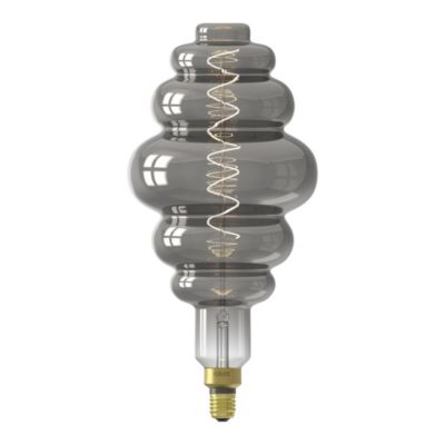 Ampoule LED décorative XXL Paris verre gris titane dimmable E27 6W 80lm Calex
