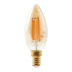 Ampoule LED Diall flamme E14 3W=25W blanc chaud