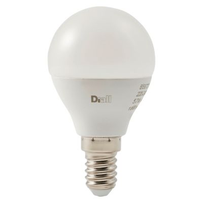 Ampoule LED Diall mini globe E14 5,7W=40W blanc chaud | Castorama