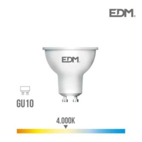 Ampoule LED Dichroïque GU10 - EDM - 8W 600 lm 4000K - Durée de vie 25000h - Classe énergétique A+