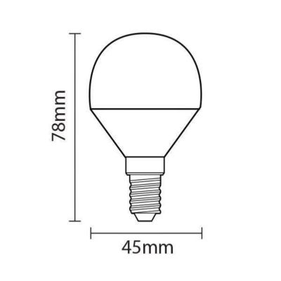 Ampoule LED E14 4W 220V G45 240 - Blanc Froid 6000K - Marque SILUMEN