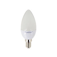 Ampoule LED E14 Flamme dépolie IP20 470lm 5W 40W Xanlite blanc chaud