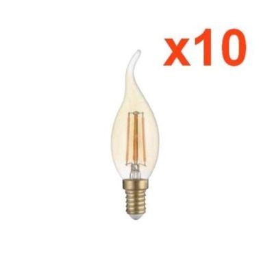 Ampoule LED E14 Flamme Filament 4W T35 (Pack de 10) Blanc Chaud 2300K — free download