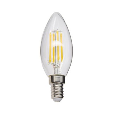 Ampoule LED à Filaments 230V E14 Flamme Cosy Satiné 470lm 4,8W 2700K