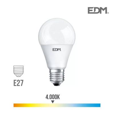 Ampoule LED E27 12W Ronde A60 équivalent à 75W - Blanc Naturel 4000K