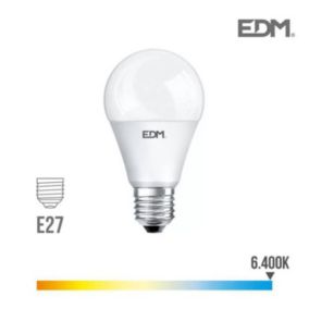 Ampoule LED E27 15W Ronde A60 équivalent à 100W - Blanc du Jour 6400K