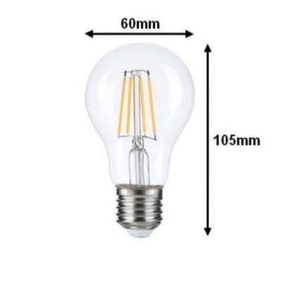 Ampoule LED E27 6W Filament A60 - Blanc Chaud - SILUMEN