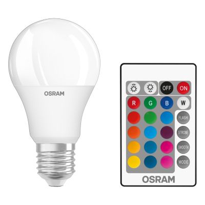 Ampoule LED E27 806lm RGB dimmable + télécommande 9,4W Osram