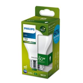 Ampoule LED E27 840lm blanc 4/60W Eco Philips l.6 x H.10,5 cm