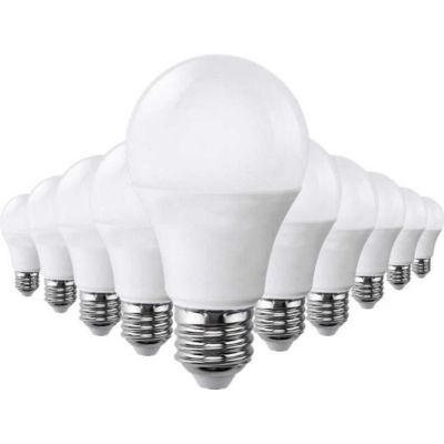 Ampoule LED E27 9W 220V A60 180 (Pack de 10) - Silumen - Blanc Froid 6000K - Classe A+