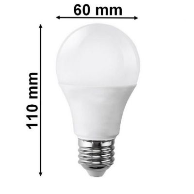 Ampoule LED E27 9W 220V A60 180 (Pack de 10) - Silumen - Blanc Froid 6000K - Classe A+