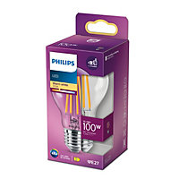 Ampoule LED E27 A60 1521lm 10.5W = 100W IP20 blanc chaud Philips
