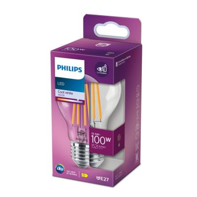 Ampoule LED E27 A60 1521lm 10.5W IP20 blanc froid Philips Castorama