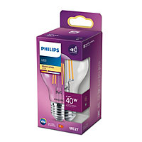 Ampoule LED E27 A60 470lm 4,3/40W blanc chaud l.6 x H.10,6 cm Philips