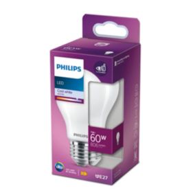 Ampoule LED E27 A60 806lm 7W = 60W IP20 blanc froid Philips