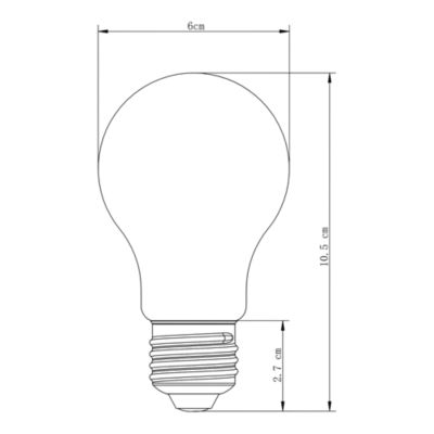 Ampoule LED E27 A60 dépoli filament 806 lm blanc neutre 3,8W grade A Jacobsen
