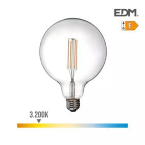 Ampoule LED E27 avec Filament 6W Globe 800lm (47W) 300 - Blanc Chaud 3200K