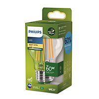 Ampoule LED E27 blanc chaud Philips 840lm 4W=60W - Eco