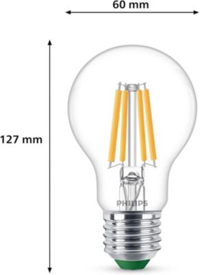 Ampoule LED E27 blanc chaud Philips 840lm 4W=60W - Eco