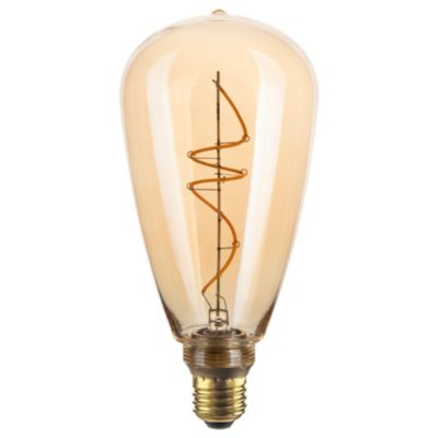 Ampoule LED E27 edison Zepelin à filament ambrée Ø21cm 265lm blanc chaud Girard Sudron