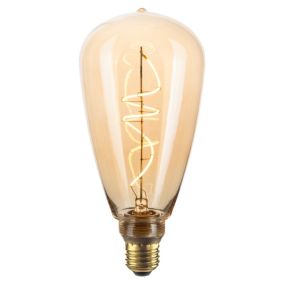 Ampoule LED E27 edison Zepelin à filament ambrée Ø21cm 265lm blanc chaud Girard Sudron