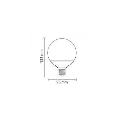 Ampoule LED E27 G95 12W 1155lm Lumière neutre 4500K Optonica
