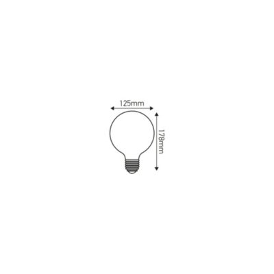 Ampoule LED E27 globe à filament cooper Ø12,5cm 35lm blanc chaud Girard Sudron