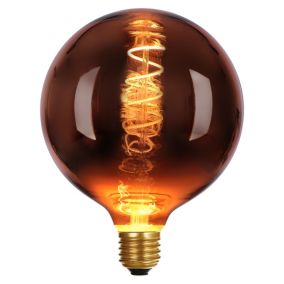 Ampoule LED E27 globe à filament cooper Ø12,5cm 35lm blanc chaud Girard Sudron