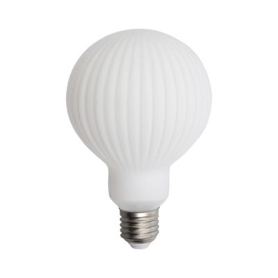 Ampoule LED E27 globe dépoli strié 1055 lm blanc chaud 7 W Xanlite