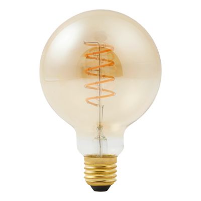 Ampoule LED E27 globe filament ambré 250 lm blanc chaud 5W Diall