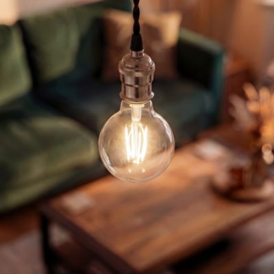 Ampoule LED E27 globe filament transparent 806 lm blanc chaud 3,8W grade A Jacobsen