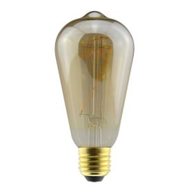 Ampoule LED E27 st64 à filament spirale ambré blanc chaud Jacobsen