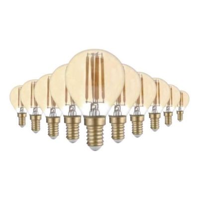 Ampoule LED Filament 4W G45 - Blanc Chaud 2300k-3500k - Pack de 10