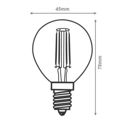 Ampoule LED Filament 4W G45 - Blanc Chaud 2300k-3500k - Pack de 10