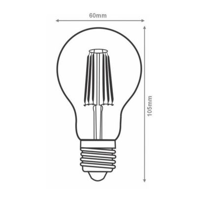 Ampoule LED Filament Dimmable 8W A60 Classique - SILUMEN - Blanc Chaud 2300k - 3500k - Compatible Variateur