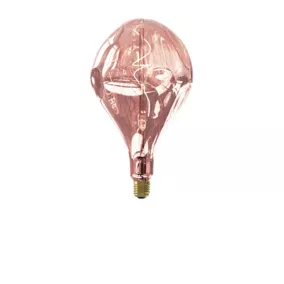Ampoule LED filament dimmable E27 80lm blanc chaud Calex rose Ø16,5 x L.28cm