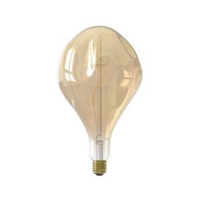 Ampoule LED filament dimmable UFO E27 IP20 340lm 6W blanc chaud Calex ambre Ø16,5 x L.28cm