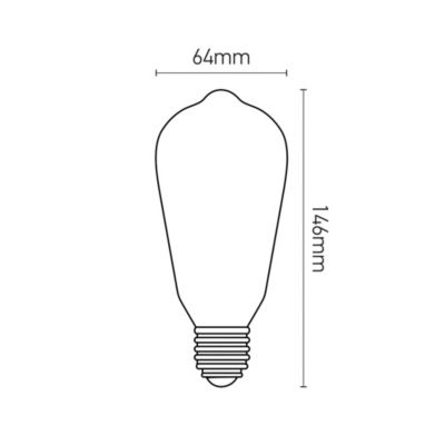 Ampoule LED filament filament spirale torsadé E27 500lm 8W blanc chaud transparente