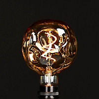 Ampoule LED à filament globe Ø125mm E27 300lm blanc chaud