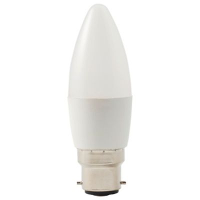 Ampoule LED flamme B22 470lm 4.2W = 40W Ø3.5cm Diall blanc chaud