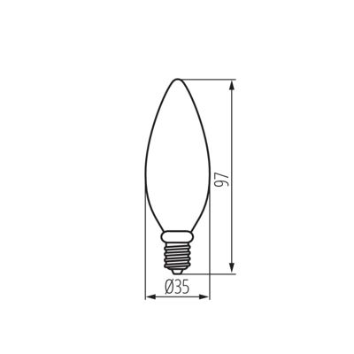 Ampoule LED Flamme E14 2,5W Blanc Chaud Verre Transparent 320