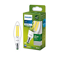 Ampoule LED flamme E14 485lm=40W blanc froid Philips ⌀3,5 cm transparent
