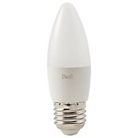 Ampoule LED flamme E27 470lm 4.2W = 40W Ø3.5cm Diall blanc chaud