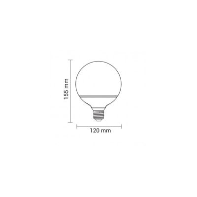 Ampoule LED G125 E27 15W 1320lm Blanc Froid Garantie 5 Ans