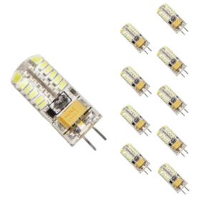 Ampoule LED G4 12V 3W SMD2835 24LED 360 degrés (Pack de 10) - Blanc Chaud 2300K - 3500K - SILAMP