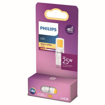 Ampoule LED G9 capsule 220lm 2W = 25W IP20 blanc chaud Philips