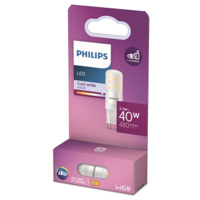 Ampoule LED G9 capsule 480 lm blanc froid 3,7W Philips