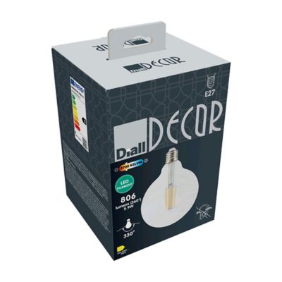 Ampoule LED globe E27 806lm 5.9W = 60W Ø12.5cm Diall blanc chaud