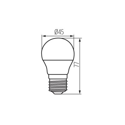 Ampoule LED Globe G45 E27 3,4W Blanc Froid 470lm Kanlux