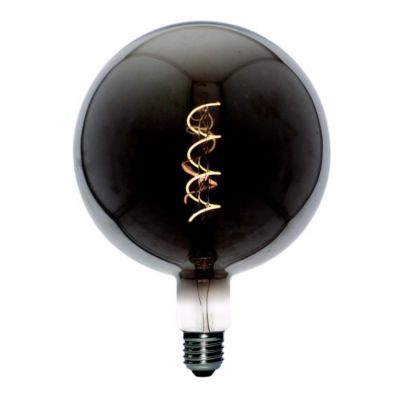 Ampoule LED Globe XL 200 mm  5W  80 lm  1800K  Filament Spirale  Verre Lisse Fumé